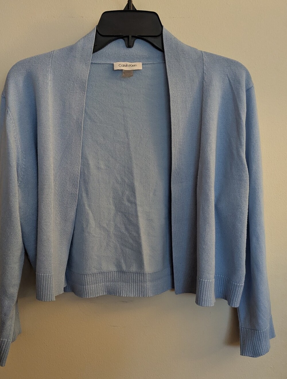Calvin Klein Light Blue Cropped Cardigan